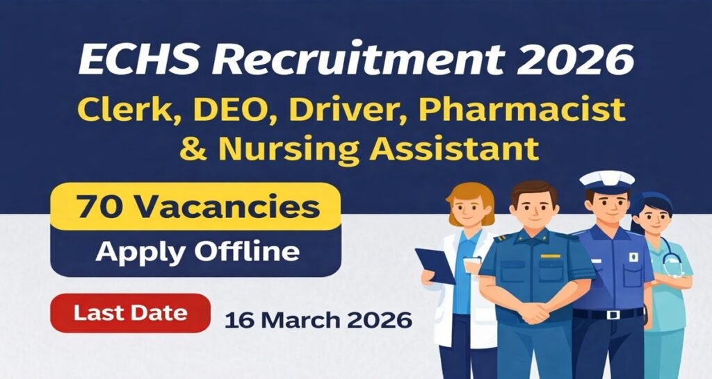 Punjab Haryana & Himachal Sub Area ECHS Recruitment 2026