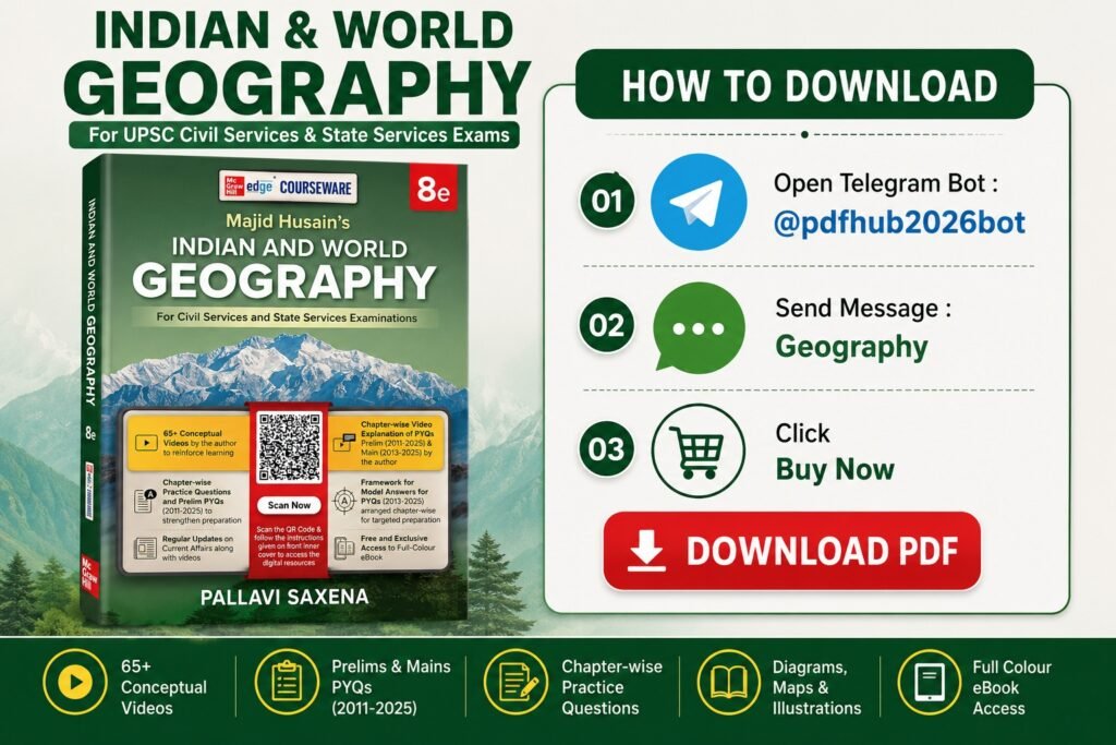Indian & World Geography 8th Edition by Pallavi Saxena Book Pdf 2026-27